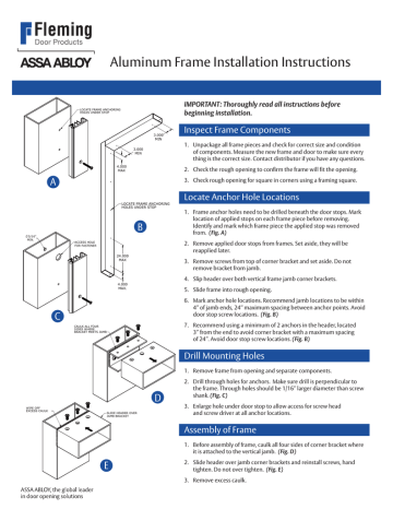 FRP Installation Instructions. | Manualzz