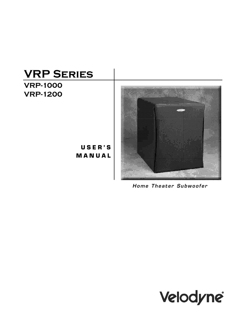 velodyne vrp subwoofer