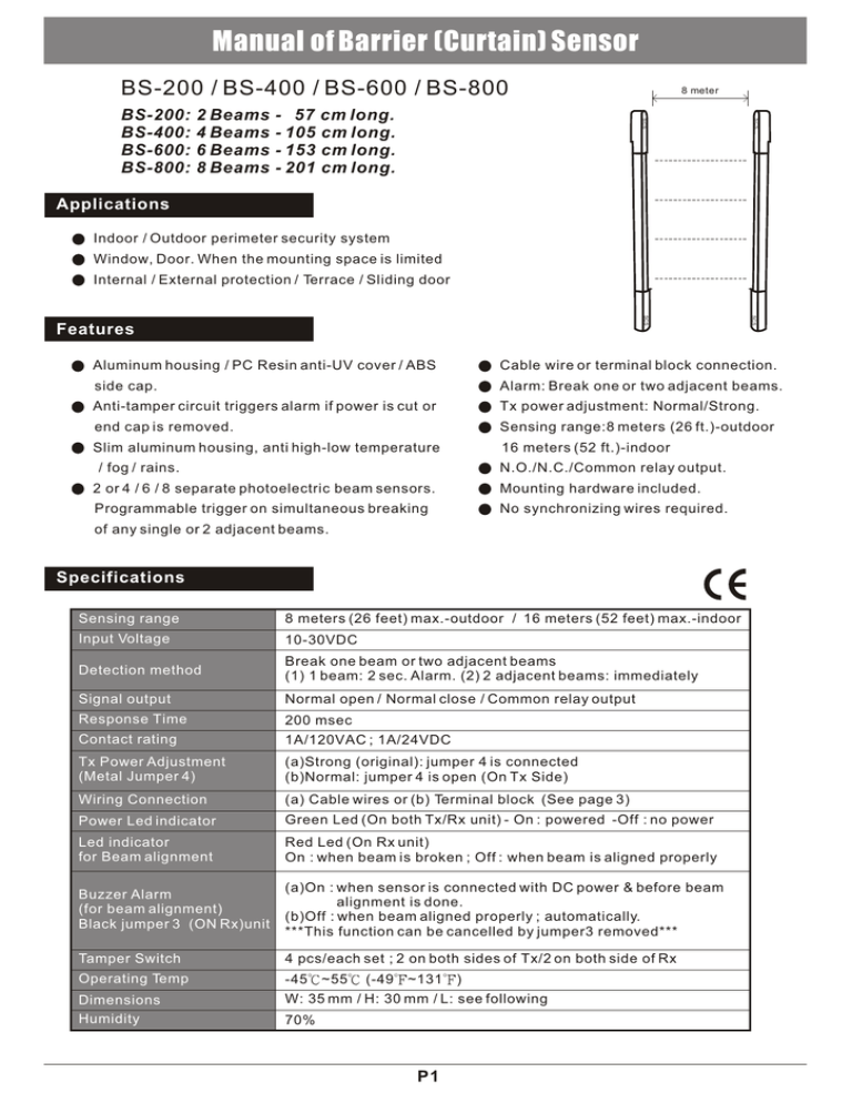 Manual Of Barrier Curtain Sensor Manualzz
