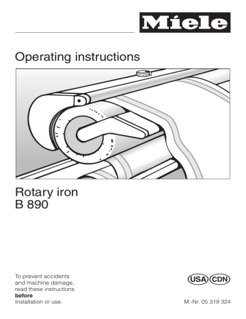 Miele B 890 Operating Instructions Manual | Manualzz