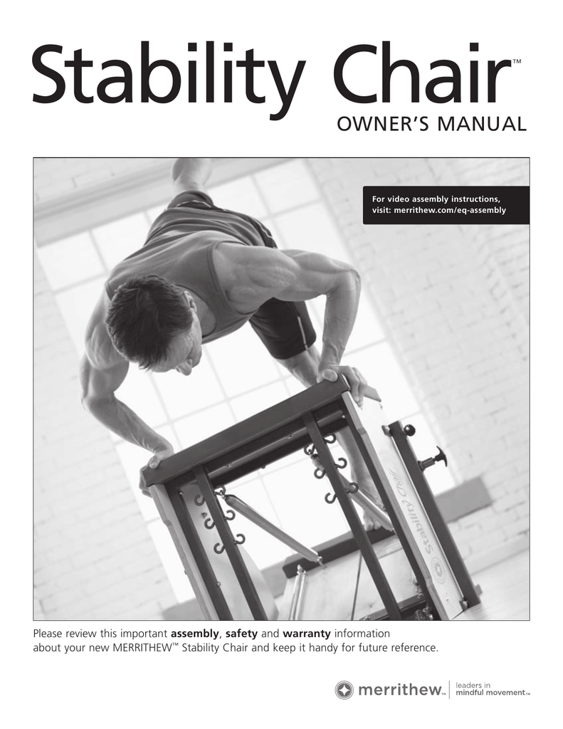 Stability Chair OWNER’S MANUAL assembly about your new MERRITHEW Manualzz