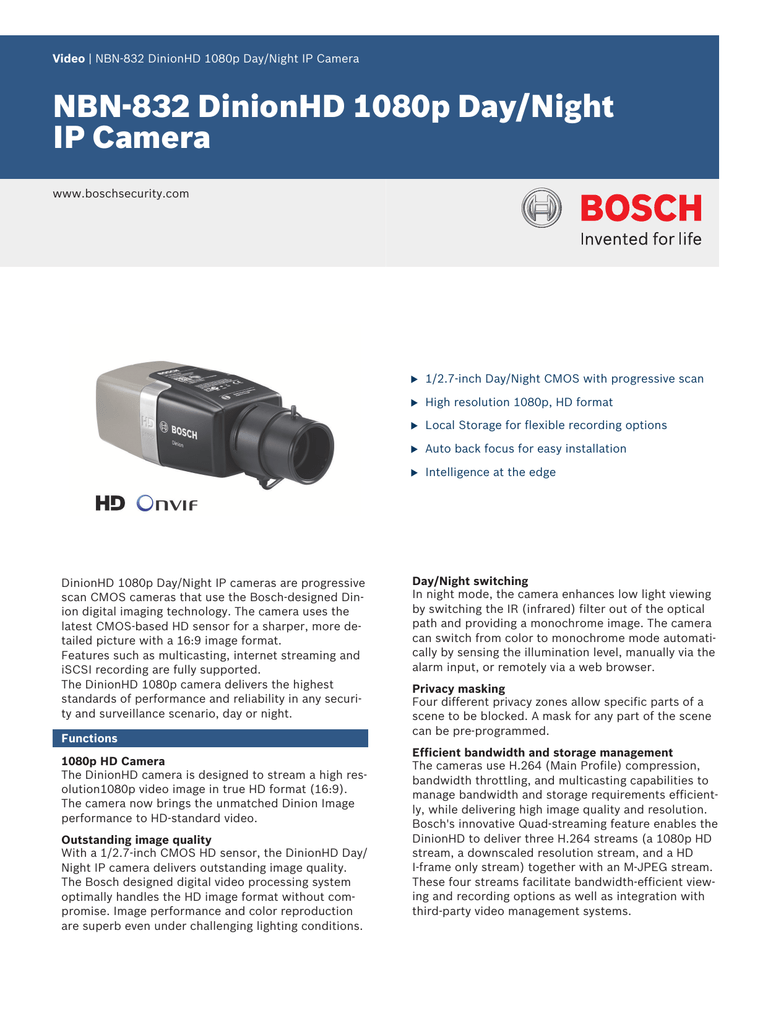 Bosch NBN-921-IP security camera