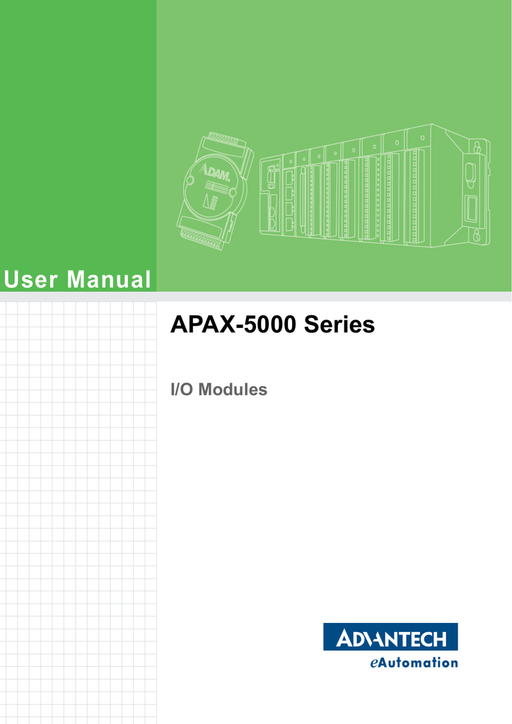 User Manual APAX-5000 Series I/O Modules | Manualzz