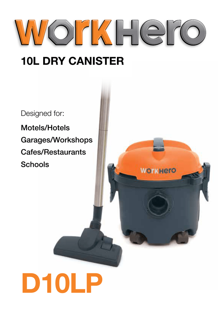 Work Hero 10L Commercial Vacuum Instruction Manual Manualzz