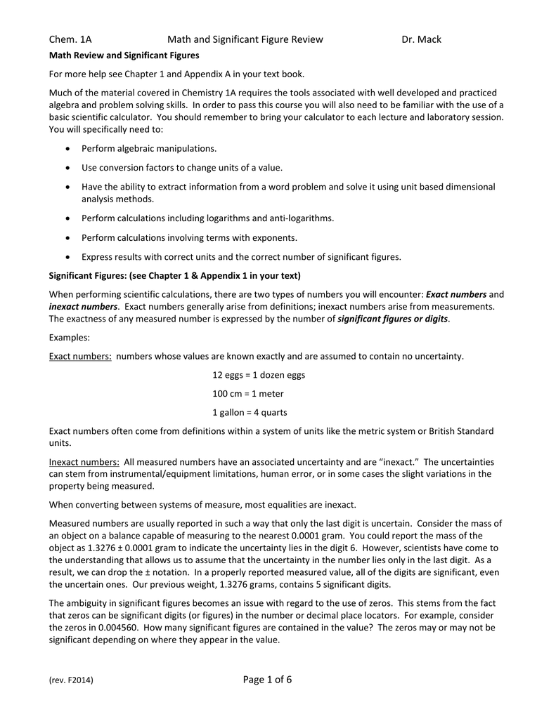 Math Sig Figs Worksheet Manualzz Math Sig Figs Worksheet Manualzz