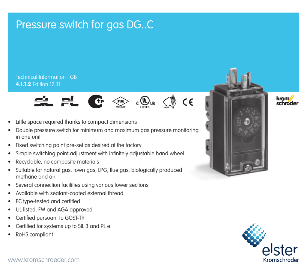 Kromschroder Dg Vt Specs Manualzz