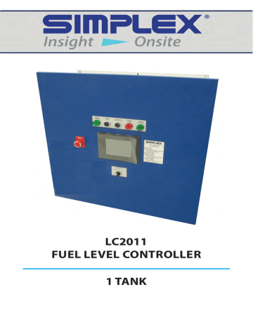 Simplex LC2011 1 Tank Fuel Level Controller User Manual | Manualzz