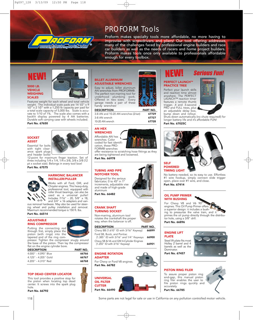 ProForm 66768 Red Adjustable Piston Ring Compressor