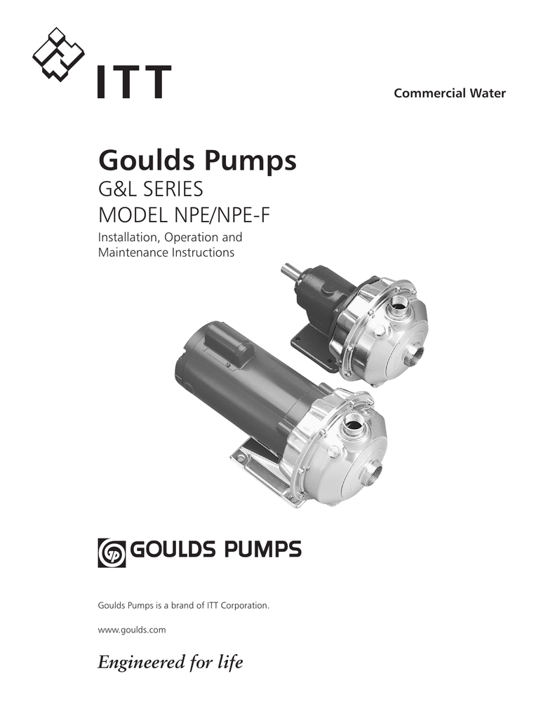 Goulds NPE Series Operator's Manual Manualzz