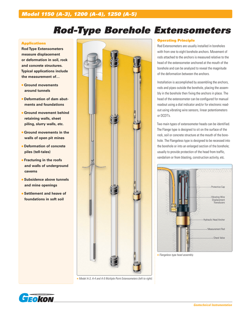 A3, A4, A5 RodType Borehole Extensometers Manualzz