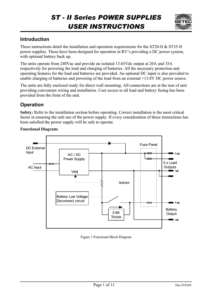 Setec ST20-II User Instructions | Manualzz