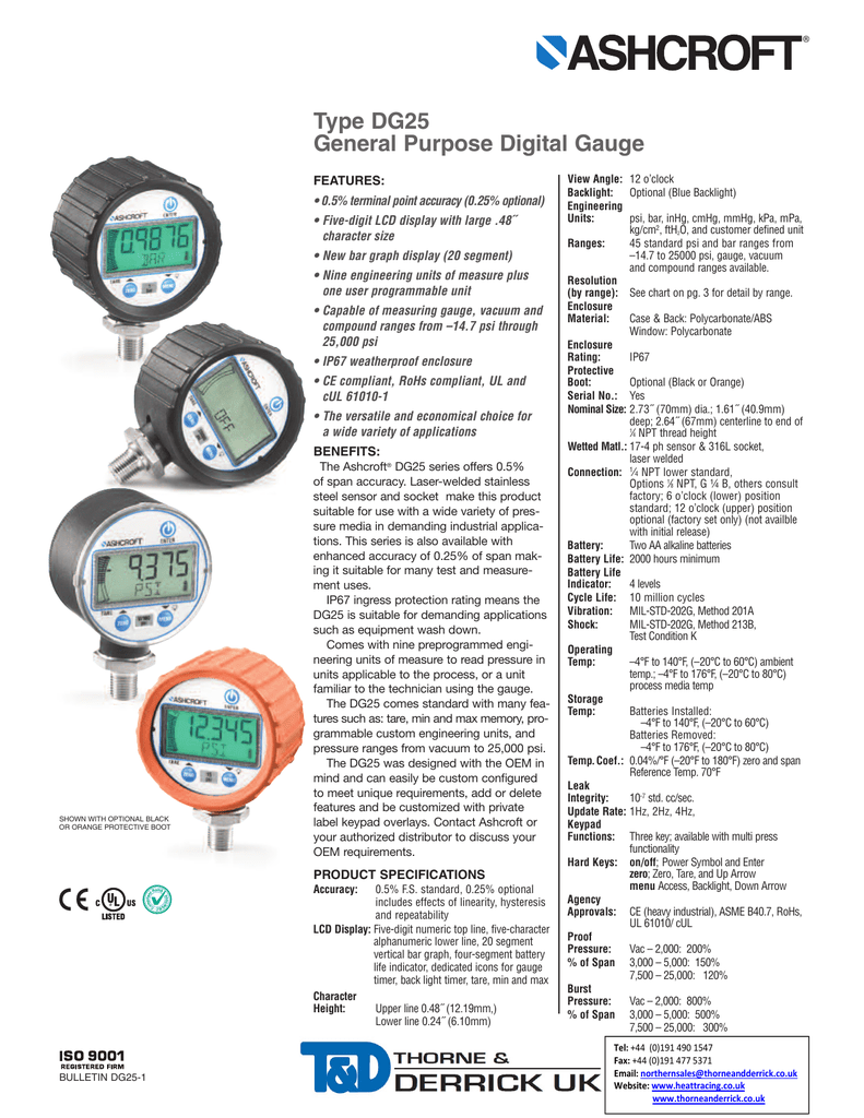 ashcroft digital pressure gauge
