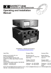 Barrett 2050 HF transceiver Operating and Installation Manual