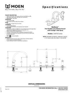 Moen CA87553 - Installation guide, Owner's manual, Specification, User