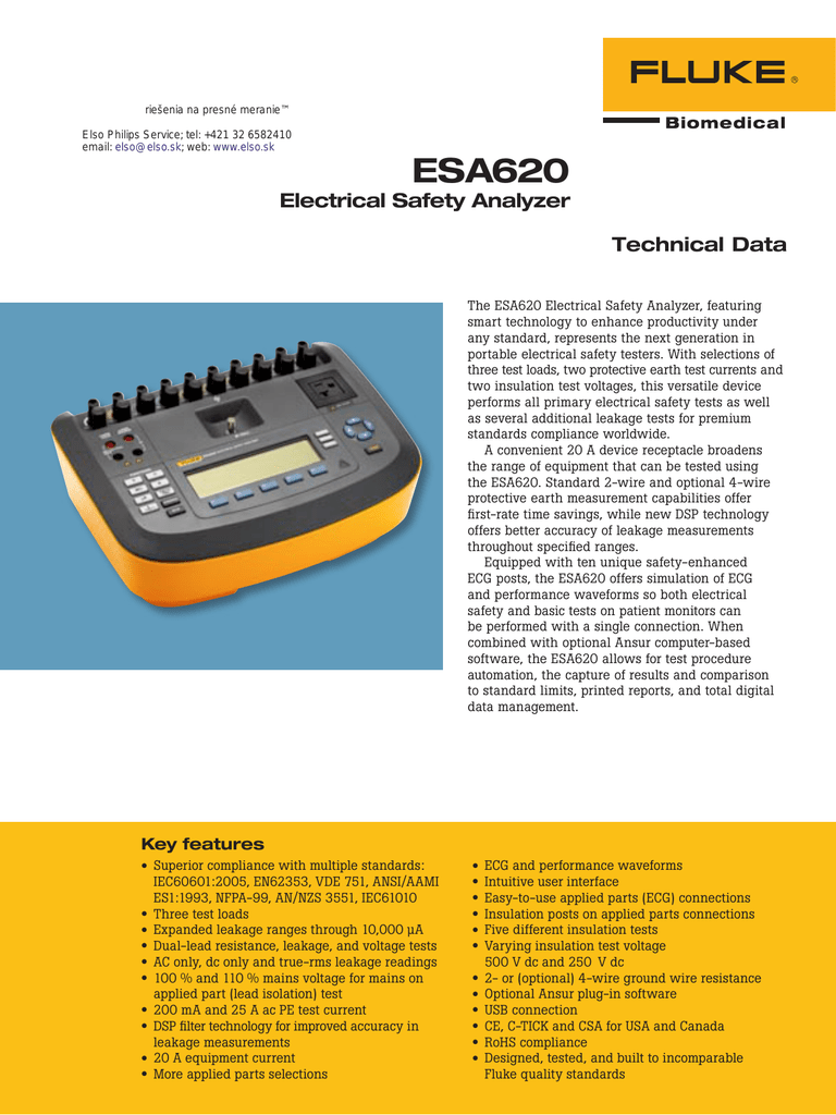Esa 620 Datasheet Manualzz