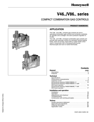 V46 V86 Series Compact Combination Gas Controls Application Manualzz