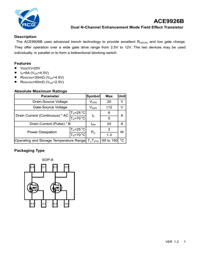 Download Datasheet For Ace9926bfm H By Ace Technology Co Ltd Manualzz