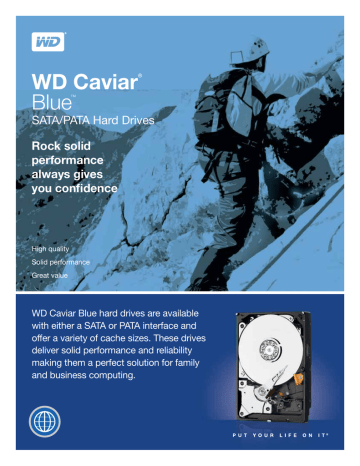 WD Caviar Blue SATA/PATA Hard Drives Rock solid | Manualzz