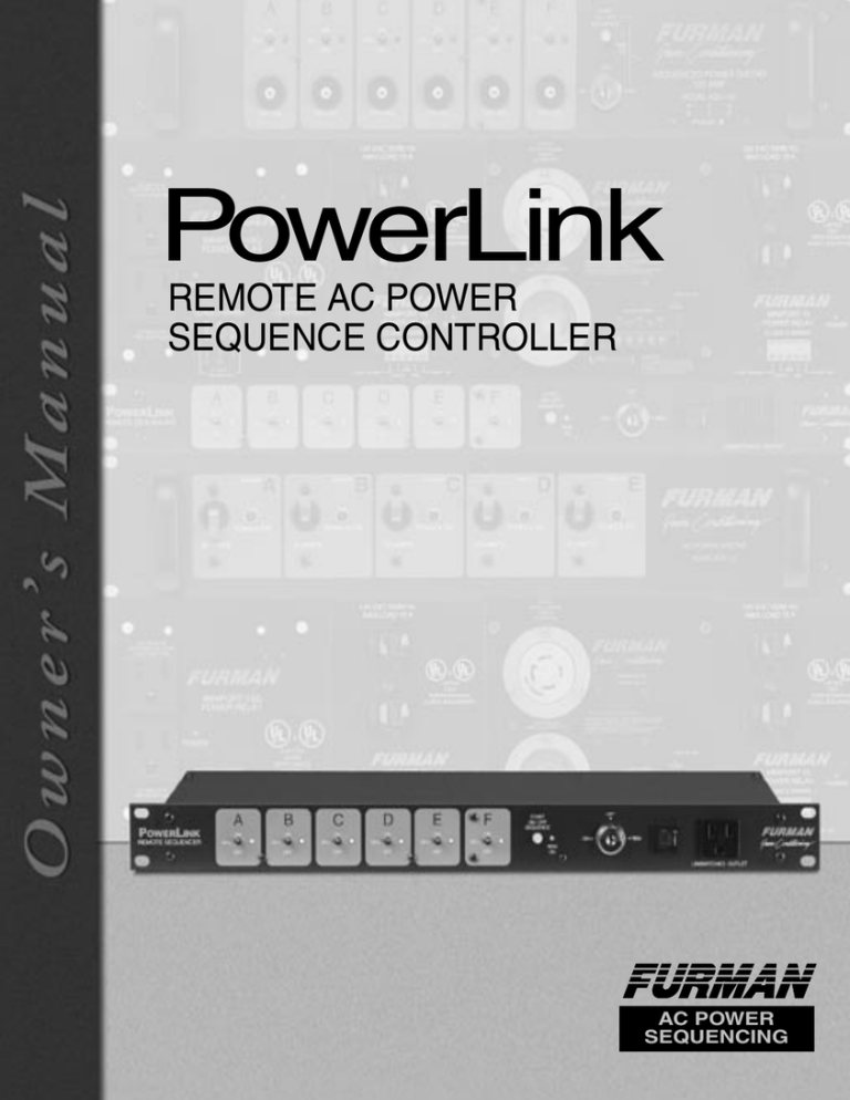 PowerLink REMOTE AC POWER SEQUENCE CONTROLLER AC POWER Manualzz