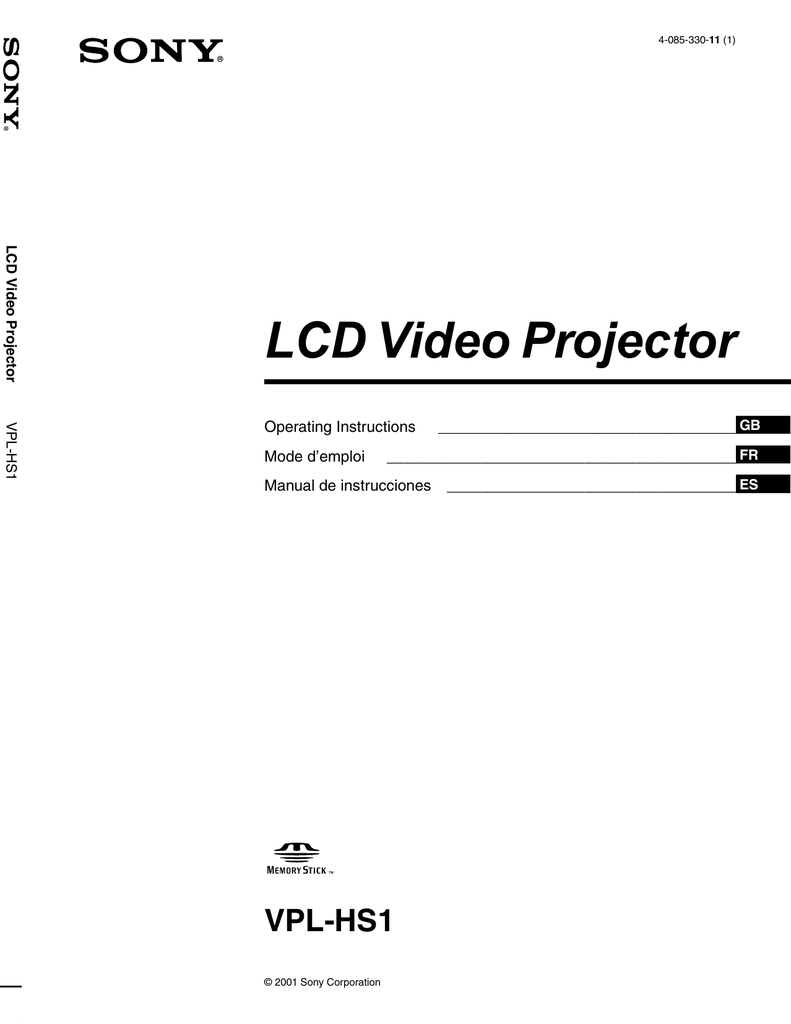 Sony Vpl Hs1 Manual Pdf Manualzz Com