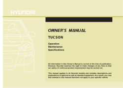Hyundai Tucson - Manual, Owner's manual, Quick Reference manual, User ...
