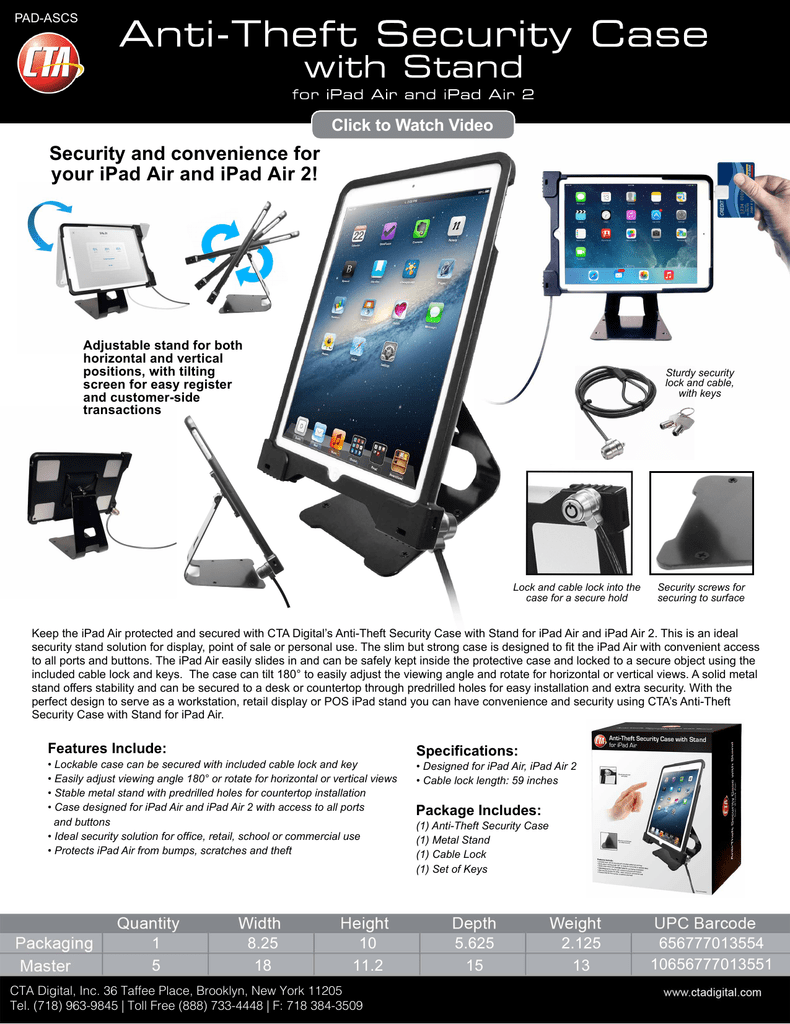 ipad air 2 security case