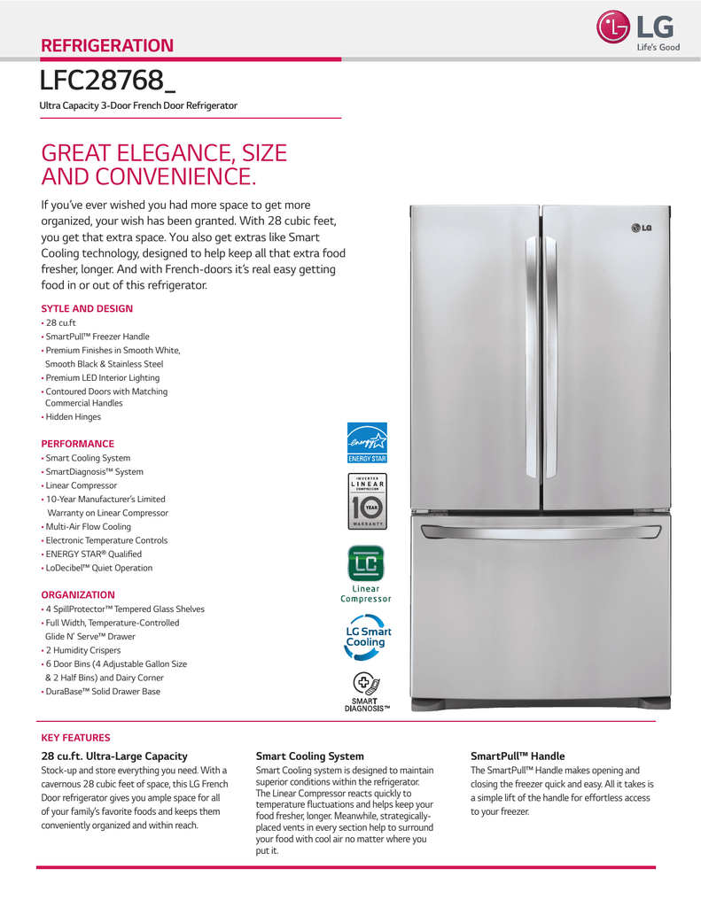 Lfc28768 Great Elegance Size And Convenience Refrigeration Manualzz Lfc28768 Great Elegance Size And Convenience Refrigeration Manualzz