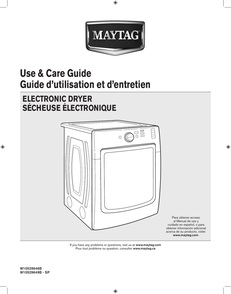 Maytag MGD3000BW Use and Care Manual Manualzz