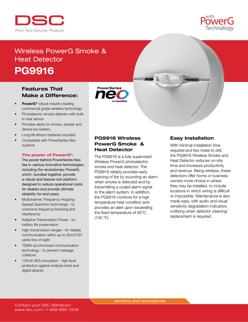 Detector Wireless Fum Si Temperatura Dsc Canada Y Manualzz