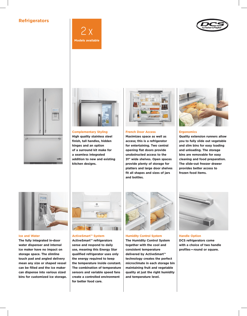 Product Flyer Dcs Rf195a Refrigerator Manualzz Com