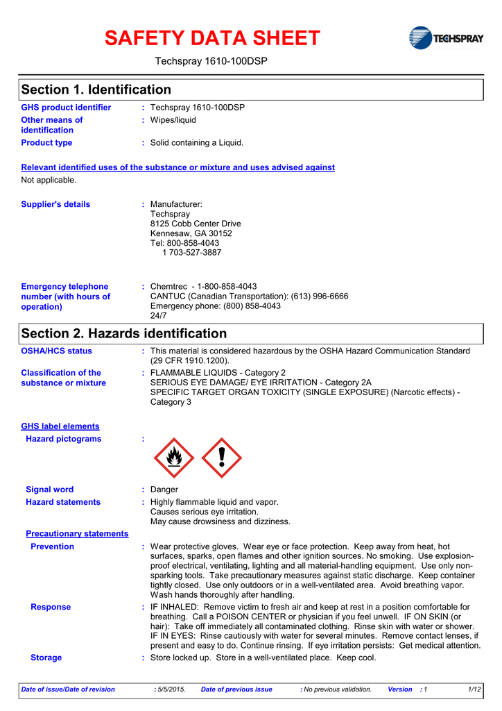 alcohol wipes msds