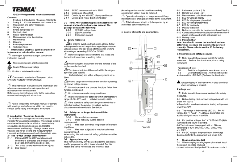 Manual for VoltStick Voltage Tester Manualzz