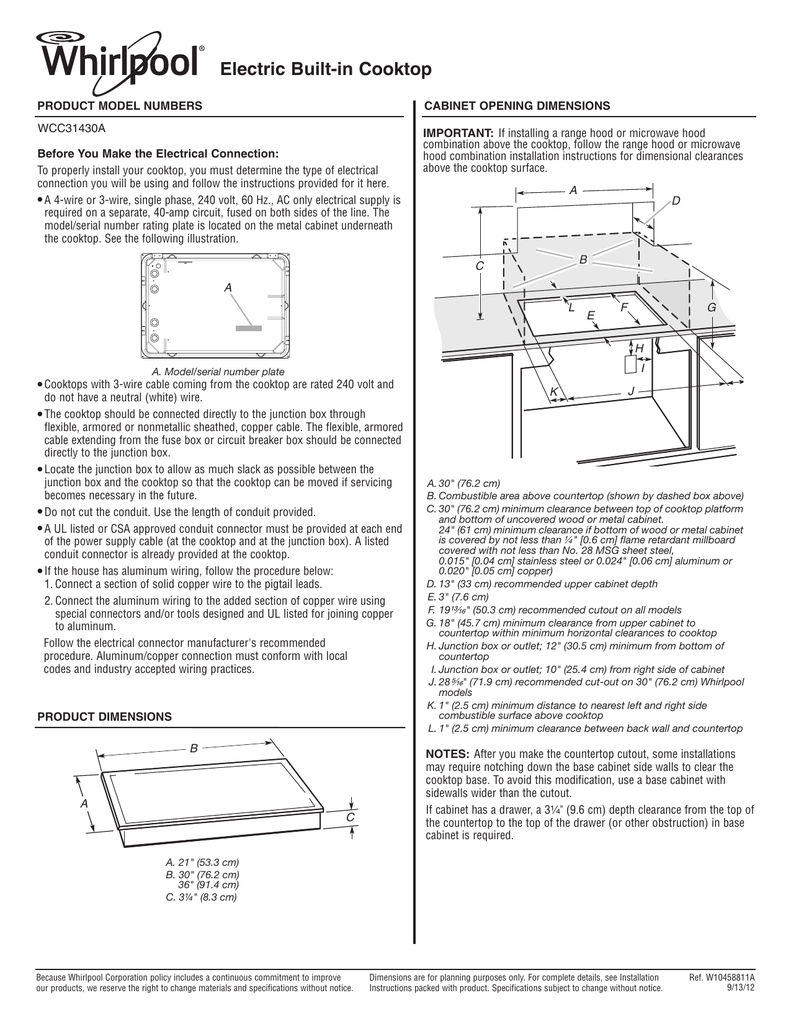 Electric Built In Cooktop Manualzz