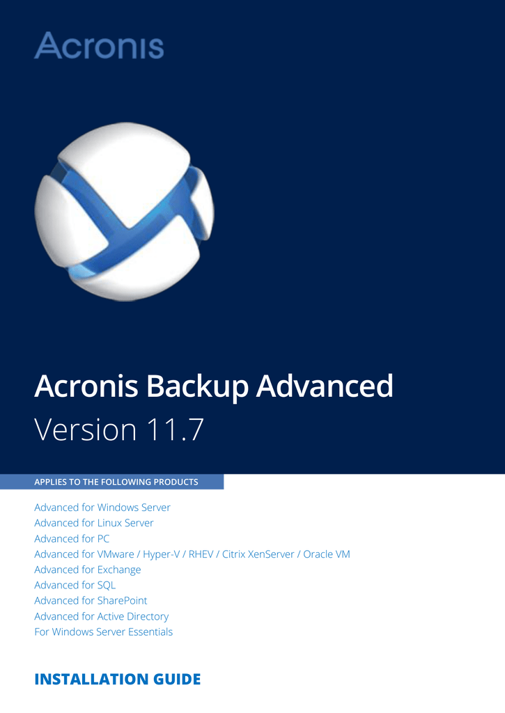 acronis backup for vmware licensing