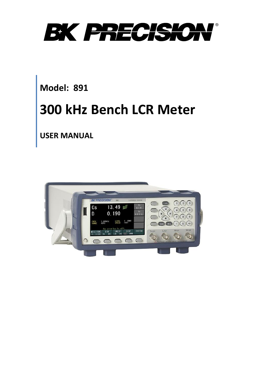 891 LCR Meter Manual Manualzz