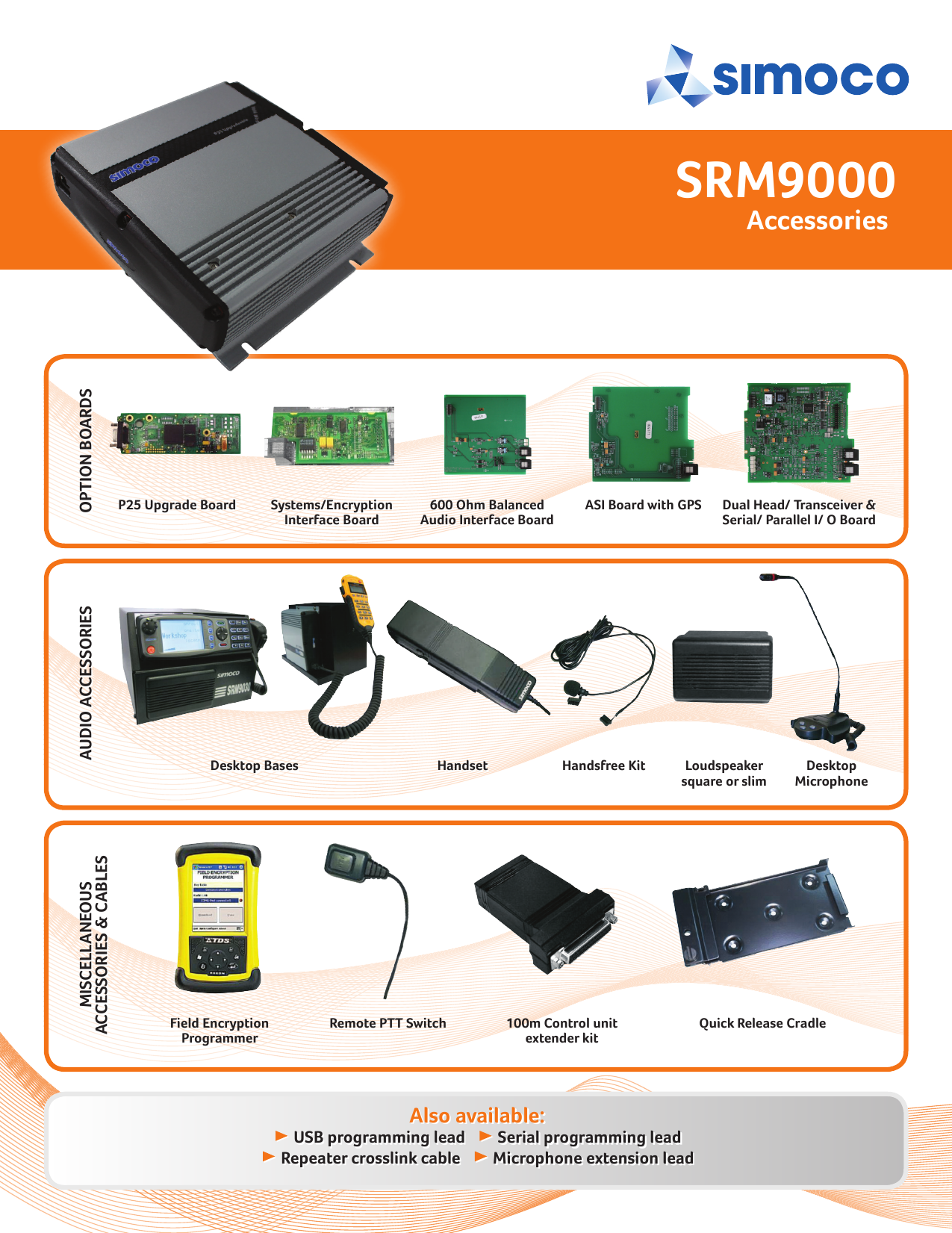 Globe Roamer Simoco SRM9000 Mobile Radio Body to Head 4m Extension Cable 