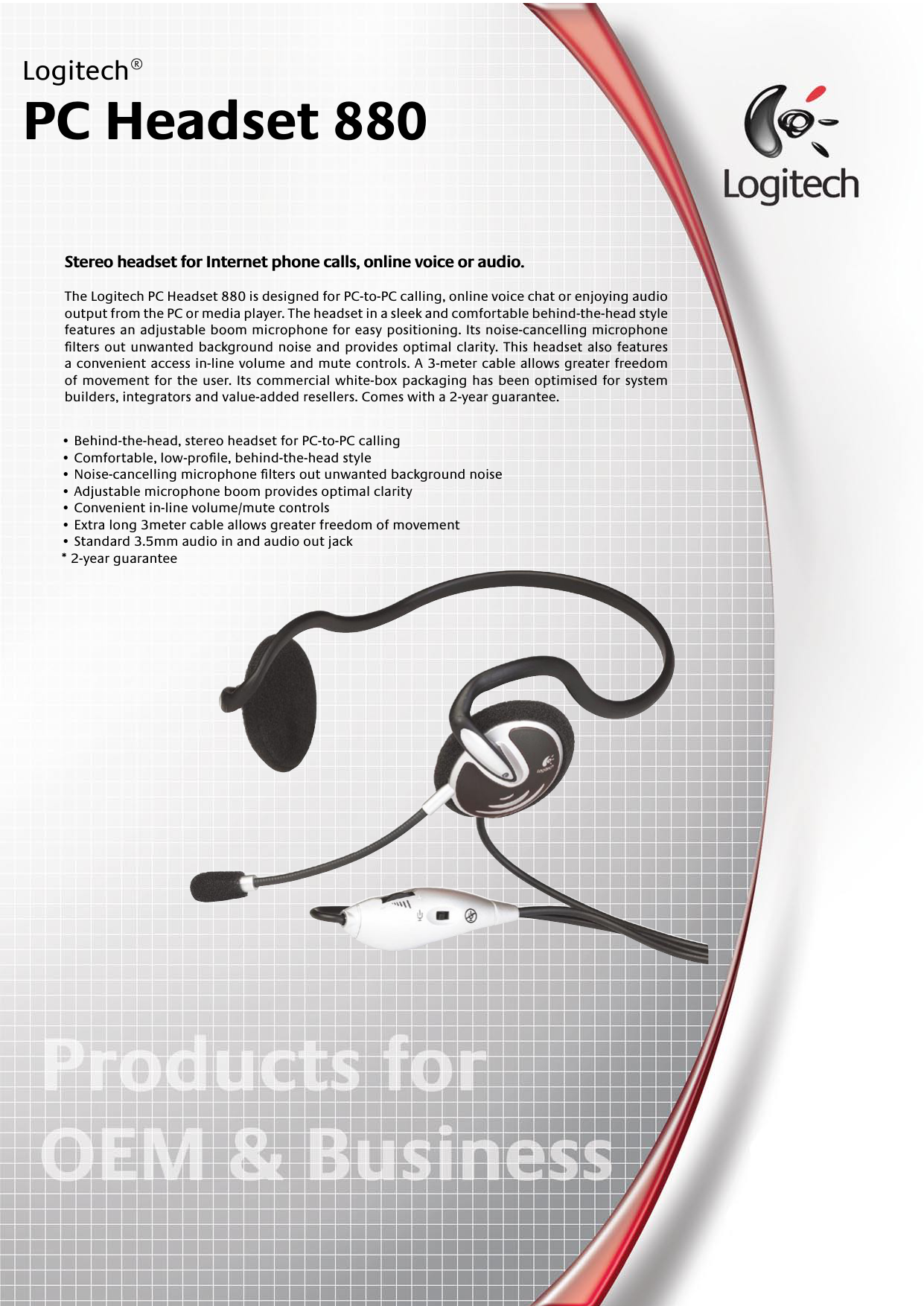 Logitech pc headset discount 880