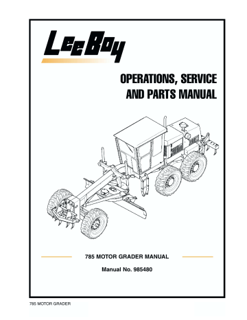 Leeboy 785 Grader Manual Manualzz