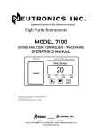 Oxygen Analyzer 7100 Operations Manual