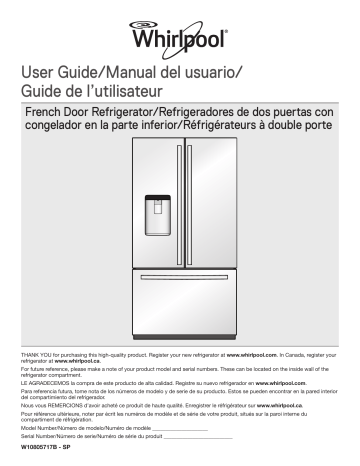 WHIRLPOOL FRENCH DOOR REFRIGERATOR SERVICE MANUAL PDF visual data 5