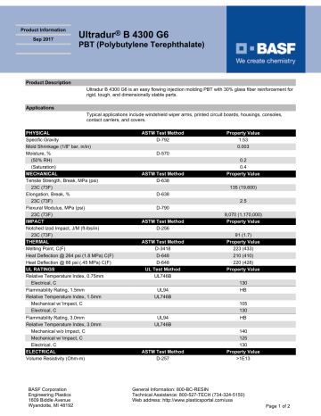 Ultradur® B 4300 G6 | Manualzz