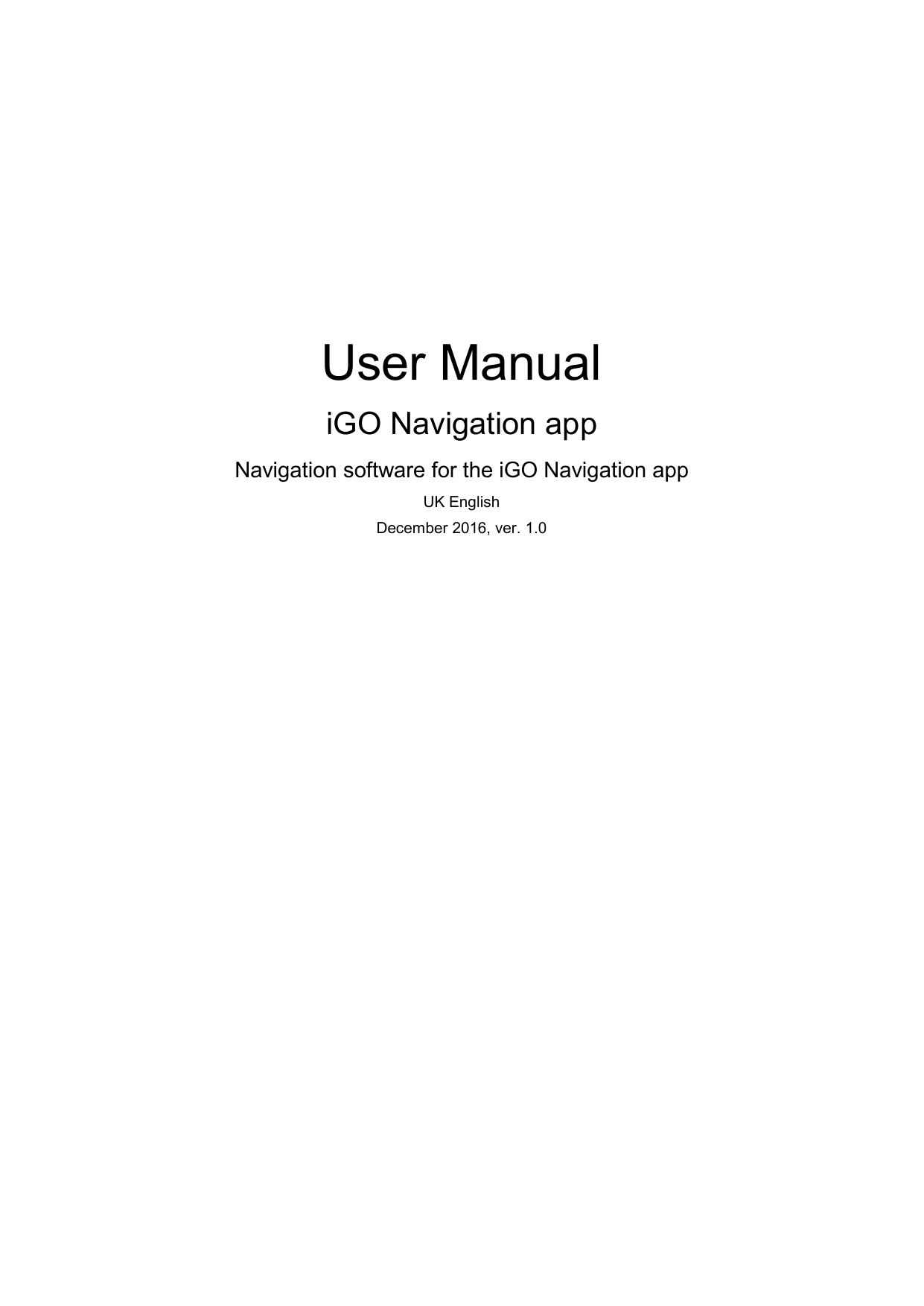 Igo User Manual 