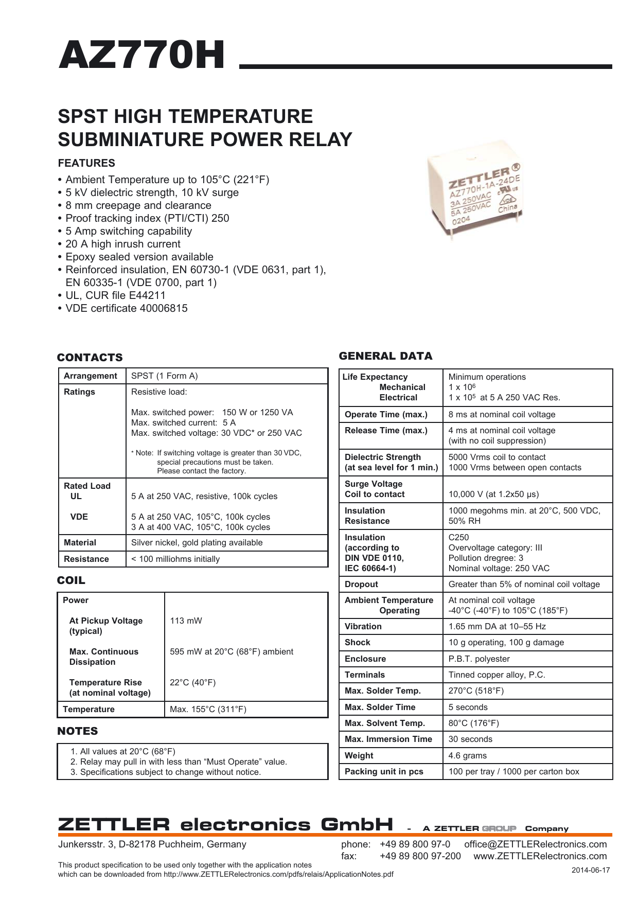 Az770h Zettler Electronics Gmbh Manualzz