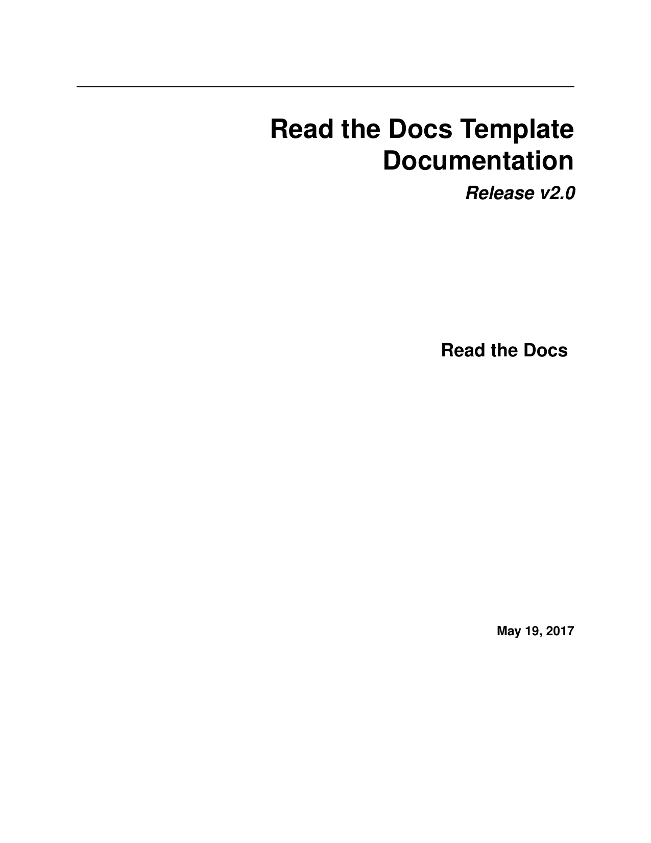 Read The Docs Template Documentation Manualzz