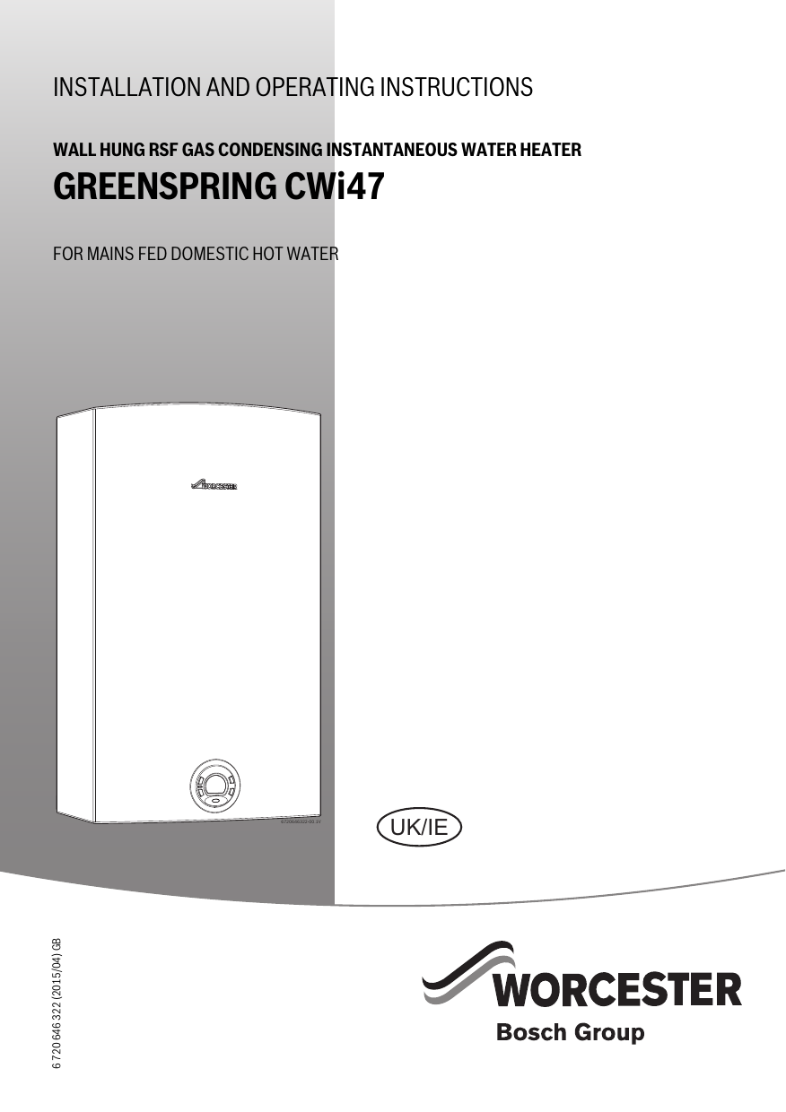 Worcester-Bosch GREENSPRING CWi47 Owner Manual | Manualzz