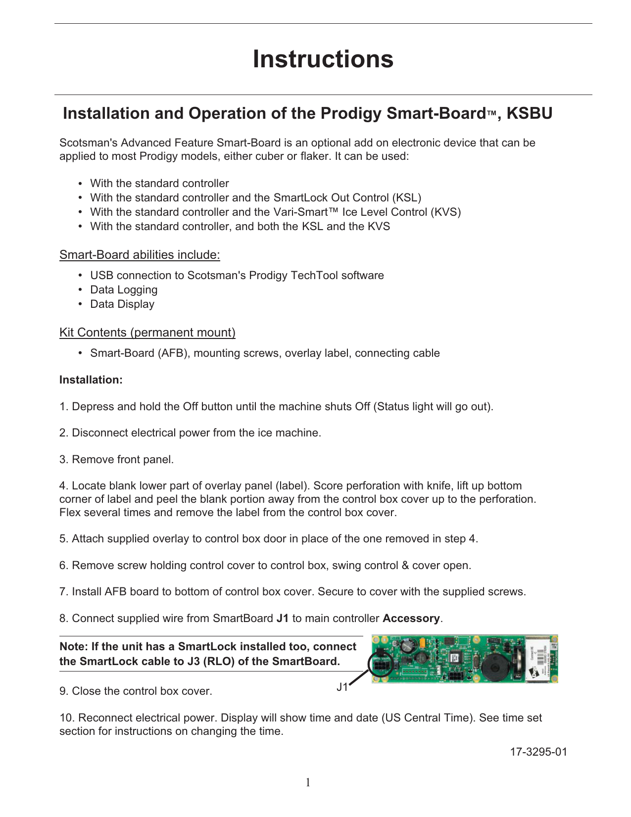 Smart Boardu.vp - Scotsman Ice Systems | Manualzz.com