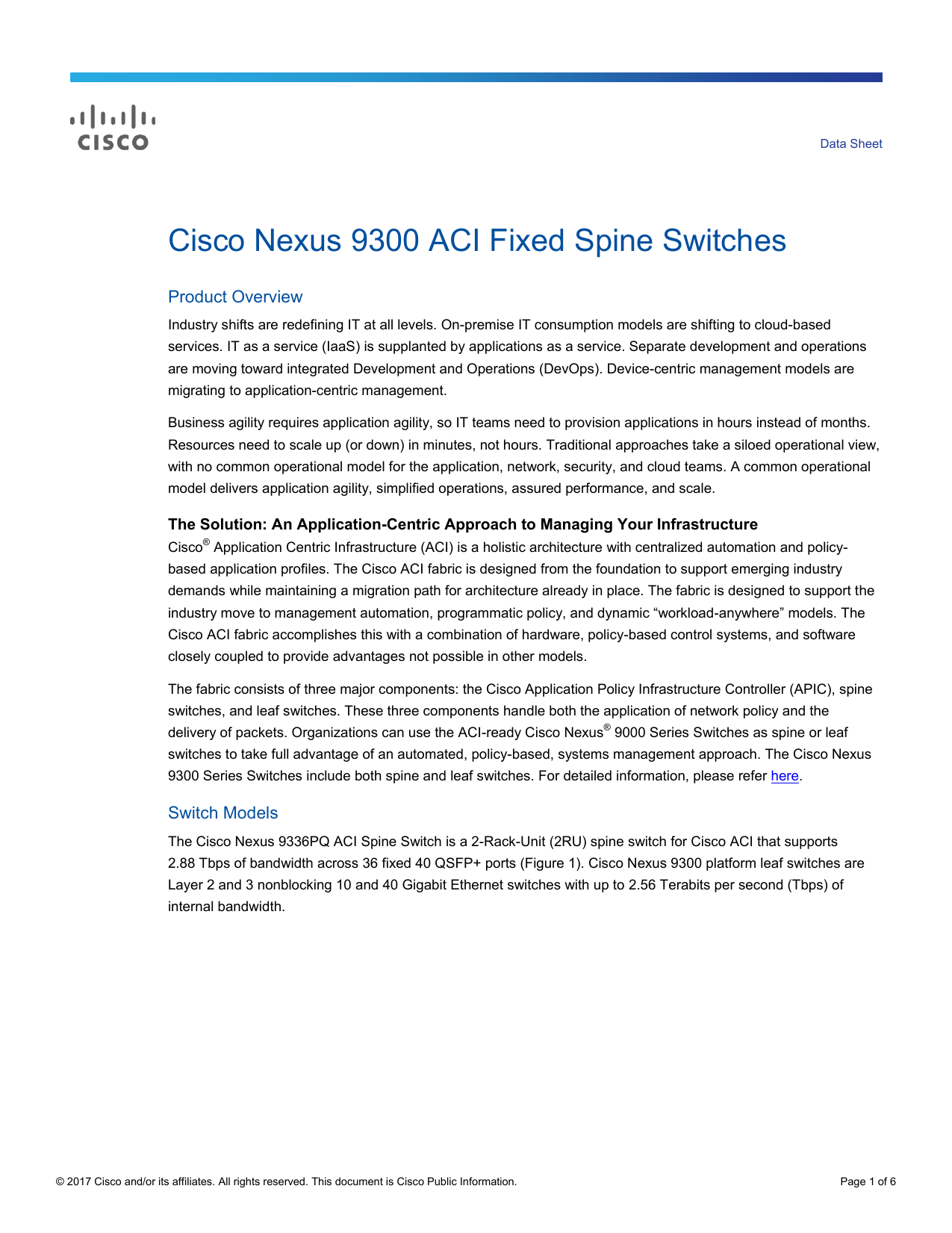 Cisco Nexus 9300 Aci Fixed Spine Switches Data Sheet Manualzz