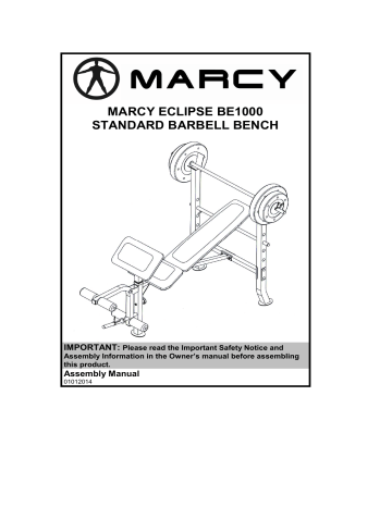 Marcy Eclipse BE1000 assembly manual Manualzz