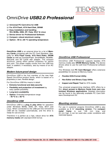 OmniDrive USB2.0 Professional | Manualzz