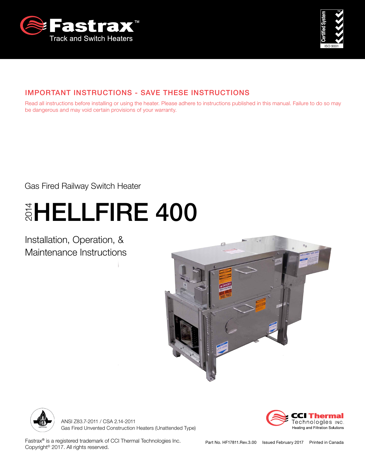 Fastrax Hellfire 900 Installation, Operation & Maintenance Instructions ...